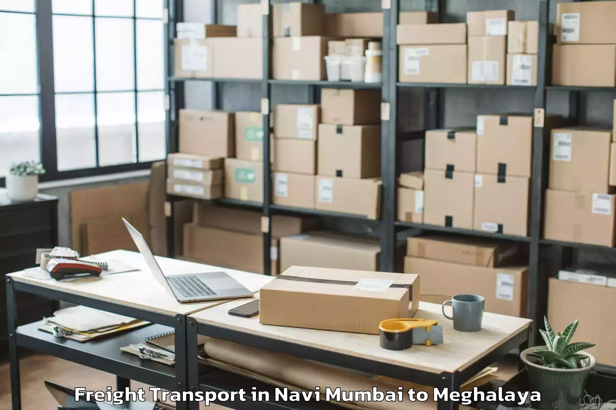 Affordable Navi Mumbai to Ampati Freight Transport